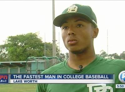 According to baseball scouts the fastest player in college baseball is Palm Beach State&#39;s Todd Isaacs. ESPN 106.3 on WPTV&#39;s Emerson Lotzia reports. - 518726723-The-Fastest-Player-in-College-Baseball